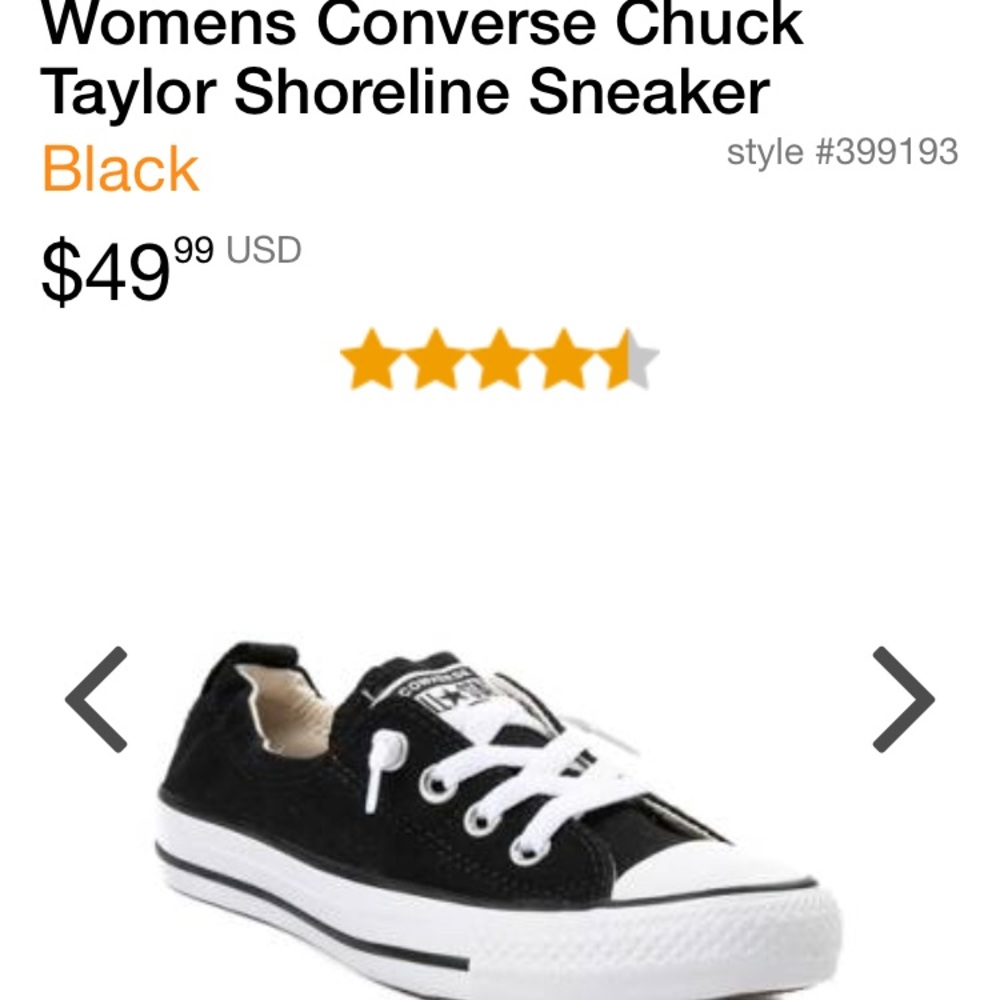 Women’s converse chuck Taylor slip on sneaker.